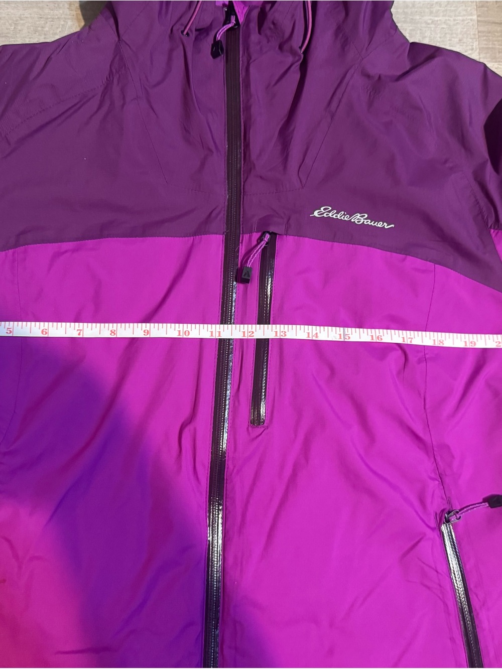Eddie Bauer Women’s XL Purple Pink Hooded Outdoor Jacket - Picture 3 of 13